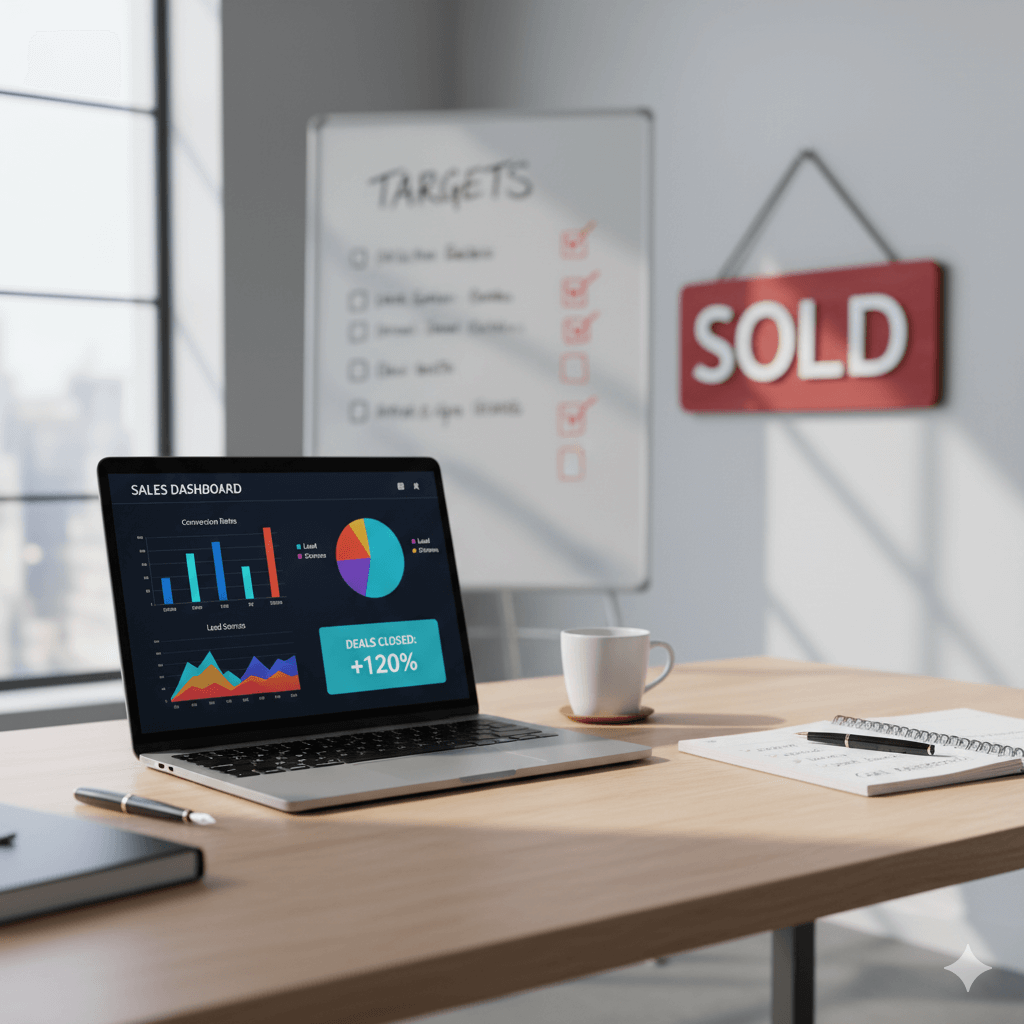 Gemini_Generated_Image_schmjzschmjzschm Vertriebsmitarbeiter telefoniert im Büro, symbolisiert Salvvys Erfahrung in professioneller B2B-Kaltakquise.